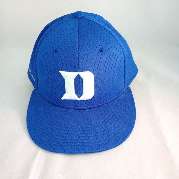 Nike True Dri Fit Duke University Lacrosse Blue Fitted Embroidered Hat - Picture 2 of 7